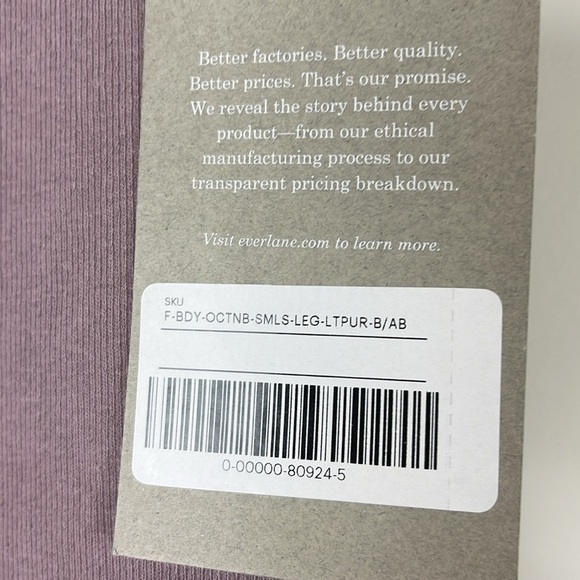 Everlane The Seamless Legging Ribbed Light Purple Size XL/XXL New - Picture 6 of 12